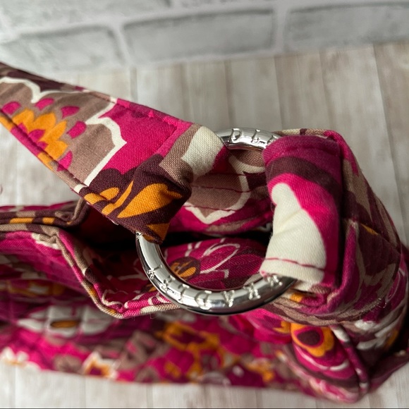 VERA BRADLEY RED PURPLE ORANGE PURSE SHOULDER BAG - Picture 4 of 7